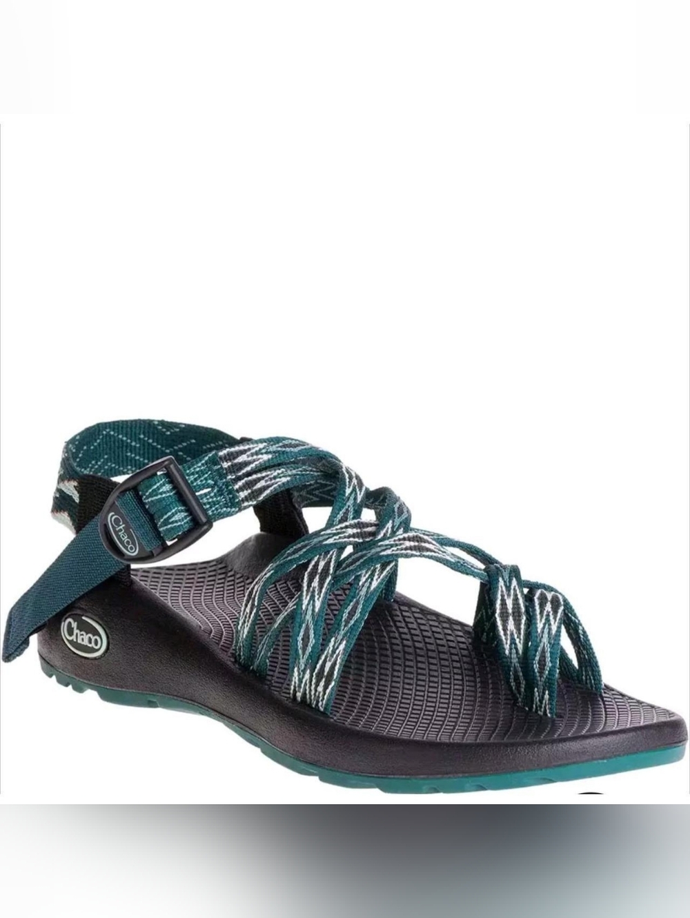 Chaco Classic Sandals Angular Teal Black Strappy Outdoor W9 Gorp